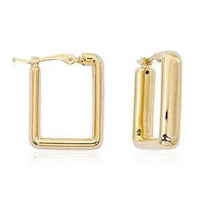 14KG Sm. Square Hoop Earrings