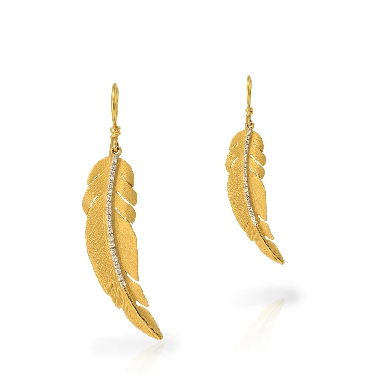 Curved Feather Earring