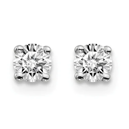 3.5mm 10K White Gold Moissanite Stud Earrings