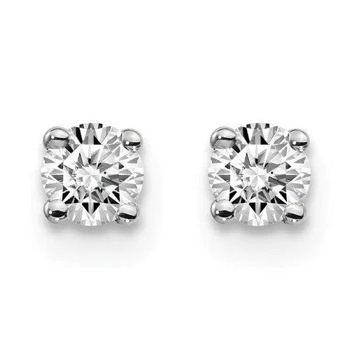 3mm 10K White Gold Moissanite Stud Earrings