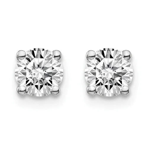 4.5mm 10K White Gold Moissanite Stud Earrings