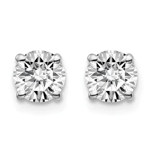 5.5mm 10K White Gold Moissanite Stud Earrings