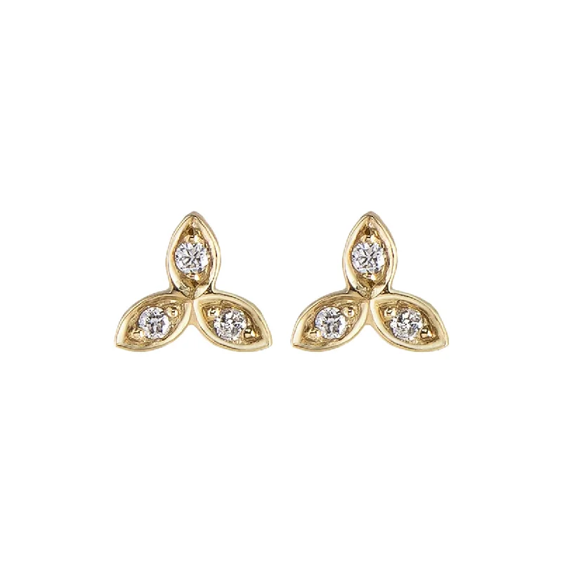 Diamond Pinwheel Trio Studs