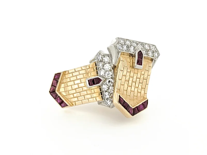 SOLD- Art Deco "Belt-Buckle" Style Earrings