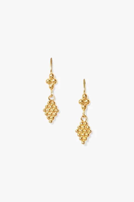 Bijou Drop Earrings Yellow Gold