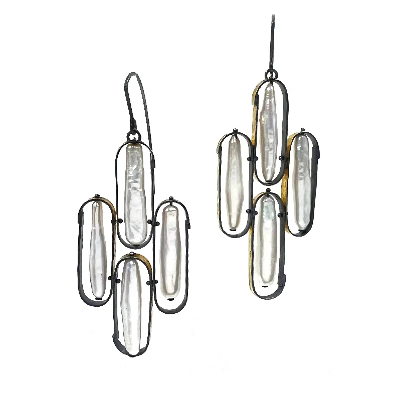 Bimetal Pearl Chandelier