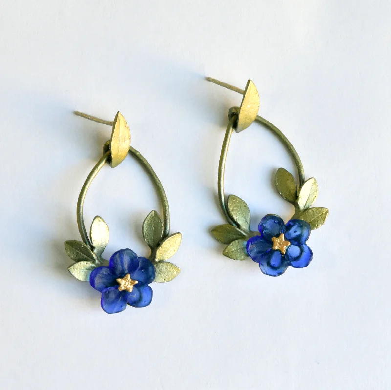 Blue Violet Drop Earrings