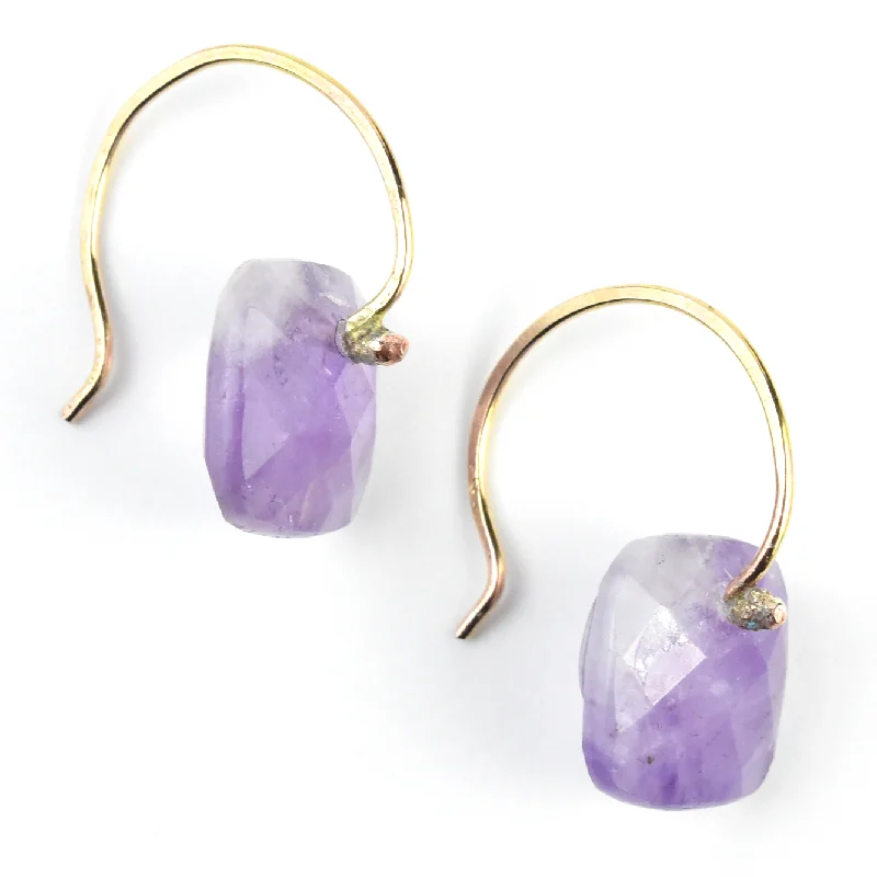 Gold Filled Amethyst Earrings