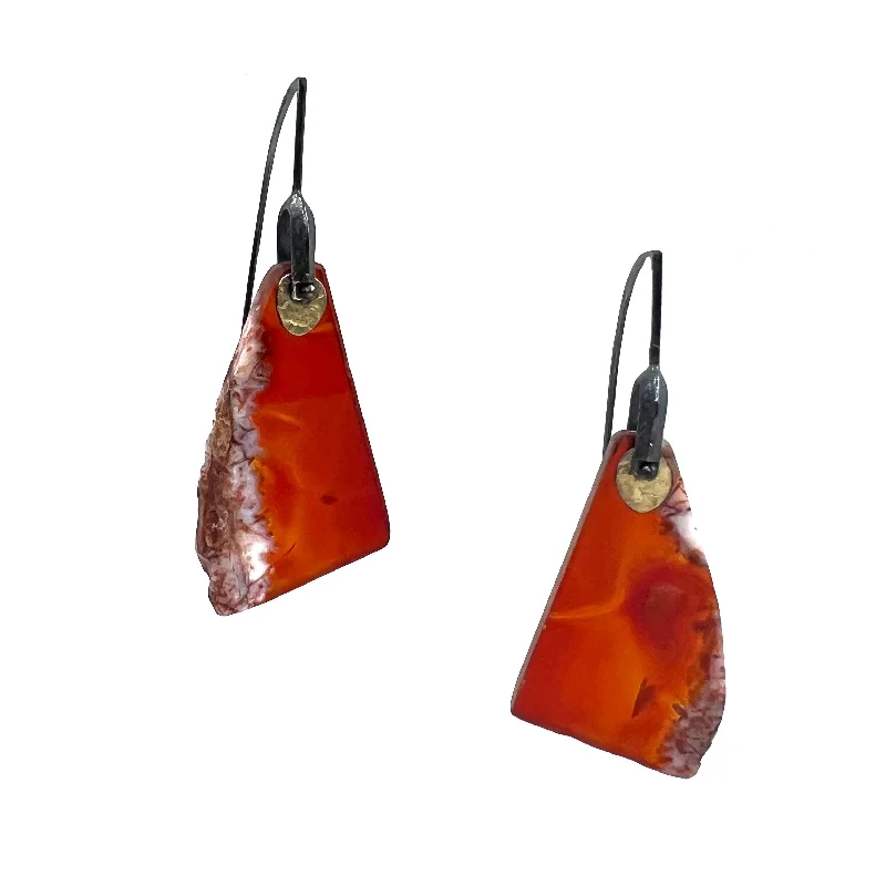 Carnelian Bridle Bit Earrings