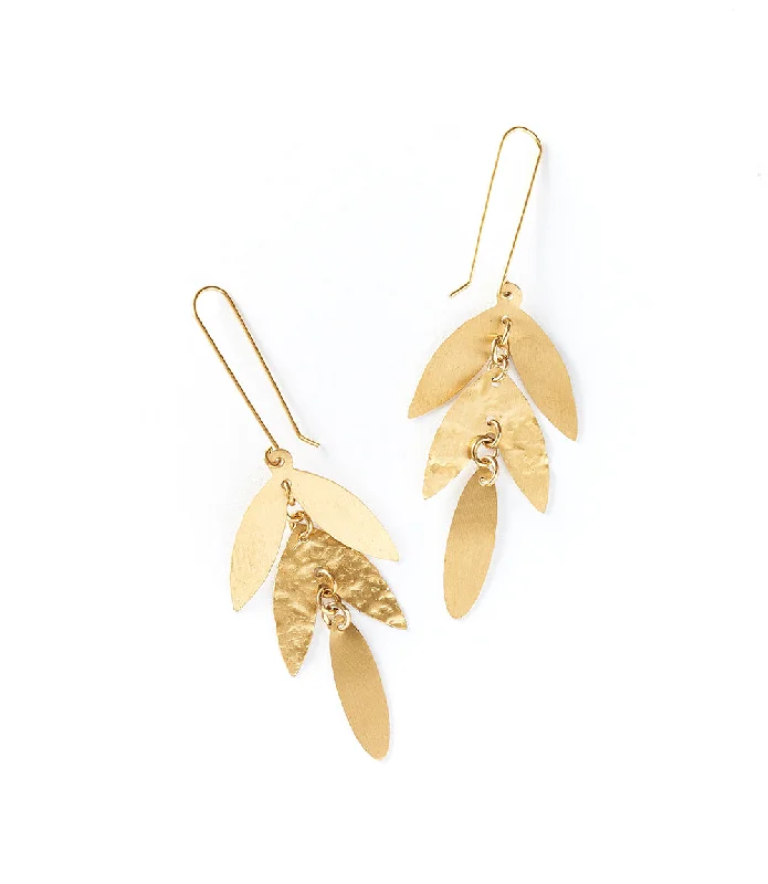 Chameli Earrings - Leaf Drop