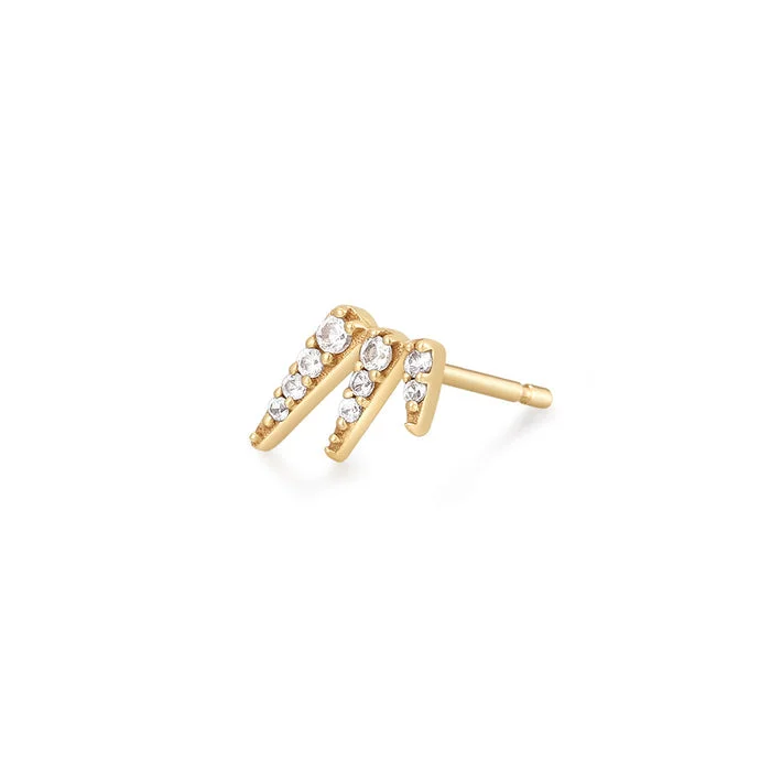 CHANDRA | White Sapphire Single Stud