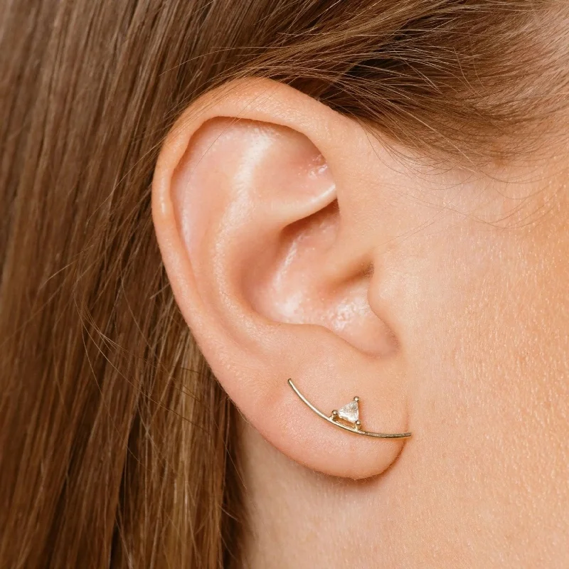 Element Curve Gold Stud Earring