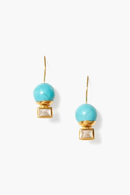 Elena Drop Earrings Turquoise Mix