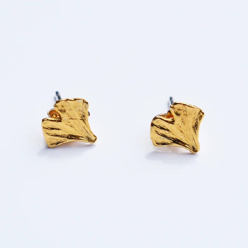 Vermeil Ginkgo Studs