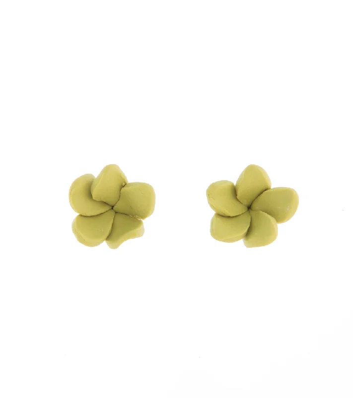 Green Pakalana Stud Earrings