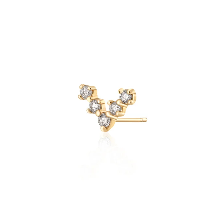 HOPE | Lab-Grown Diamond Wishbone Stud Single Earring