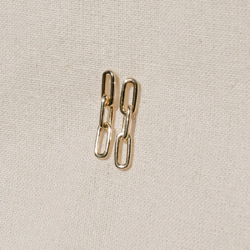 Isra 14k Gold Chain Post Earrings