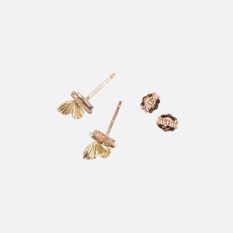 Tricolor Tiny Asterope Hinge Stud Earrings