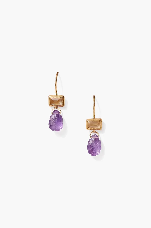 Jubilee Drop Earrings Amethyst