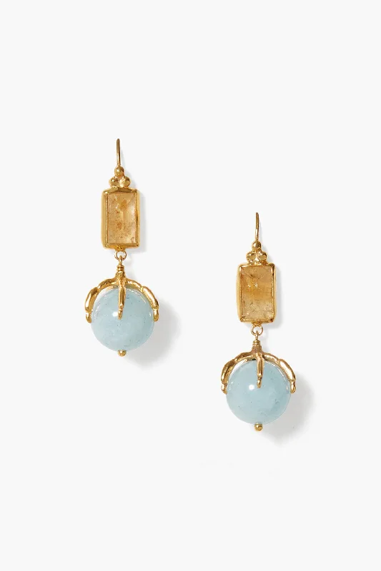 Lark Drop Earrings Citrine Mix