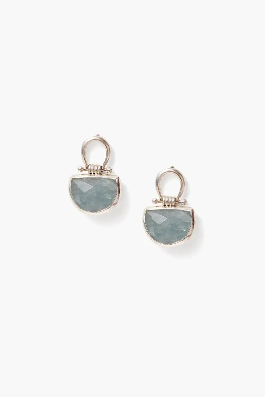 Luna Stud Earrings Aquamarine