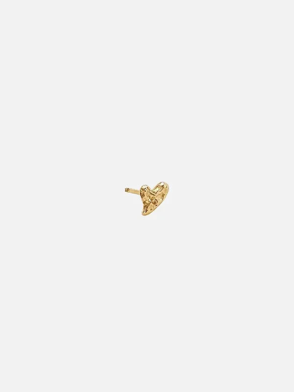 Mini Heart Stud in Gold