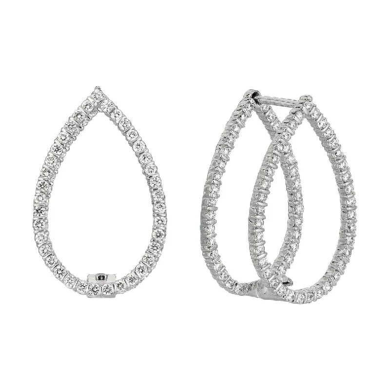 Minilok Miroir Pear Shape Diamond Earrings