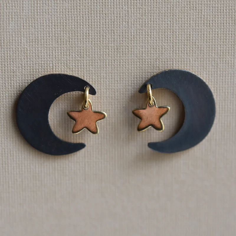 Noir Luna Studs