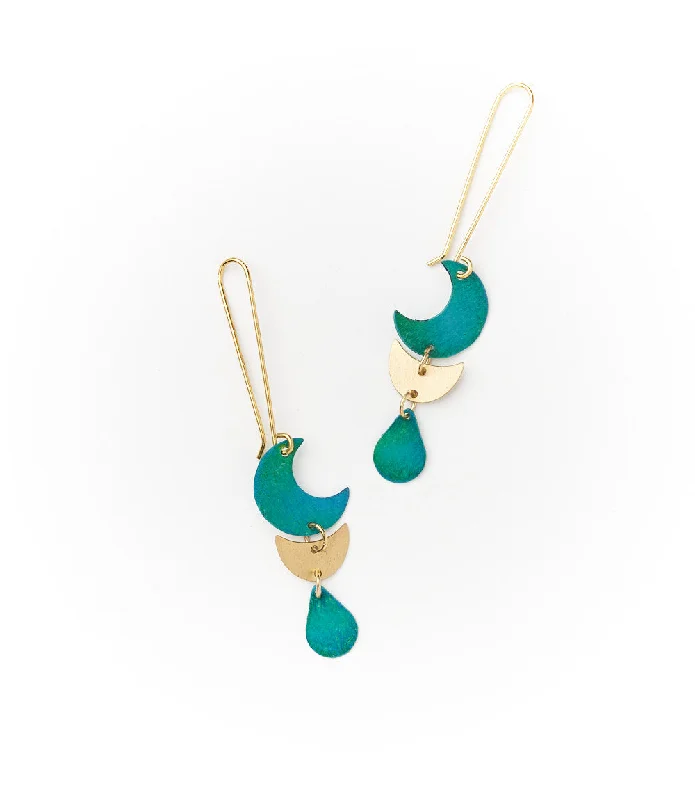 Rajani Earrings - Teal Drop