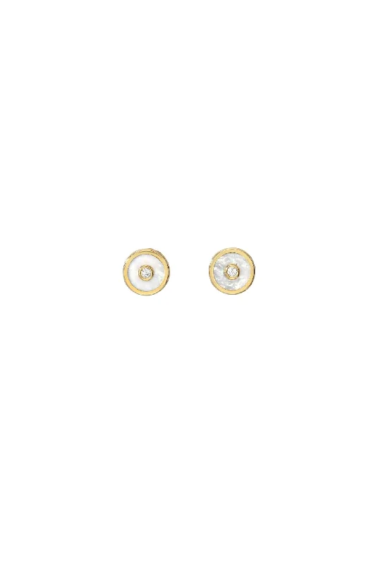 Retrouvai Mini Compass Stud Earrings