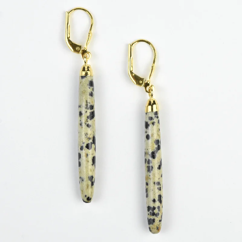 Speckled Jasper Saber Earrings