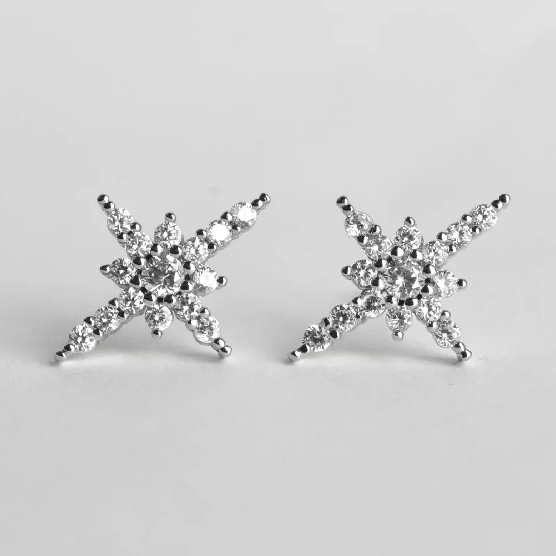 Crystal Starburst Stud Earrings