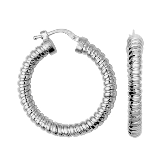 SS Tubugas 30MM/4MM Hoop Earring