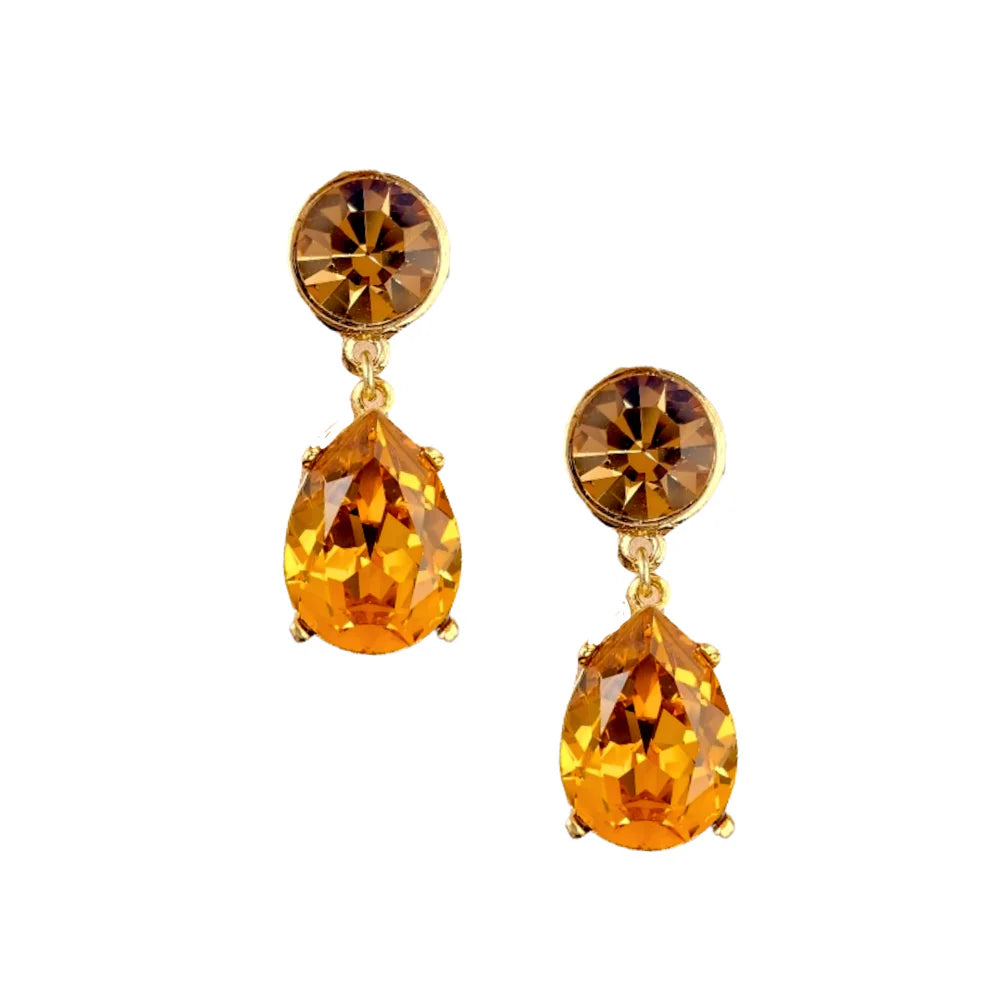 Topaz Teardrop Pierced