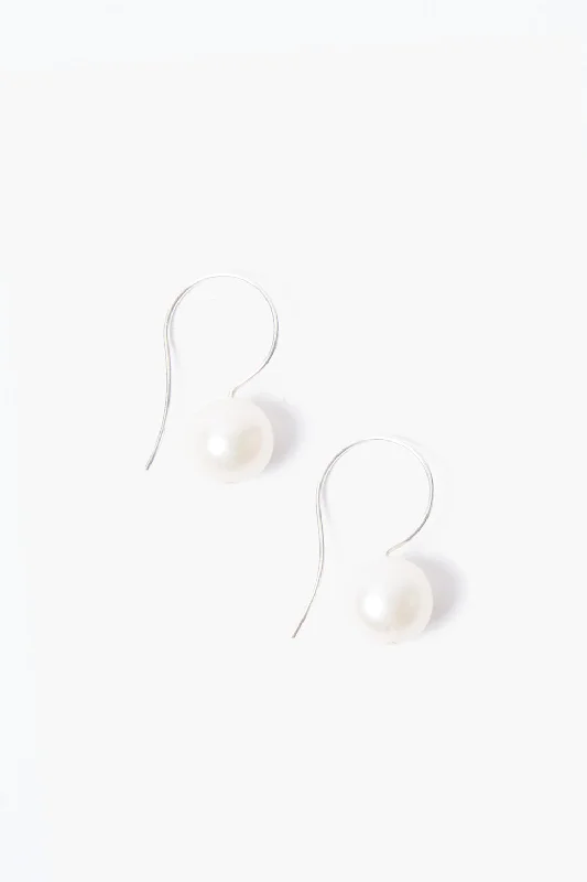 White Baroque Pearl Drop Earrings