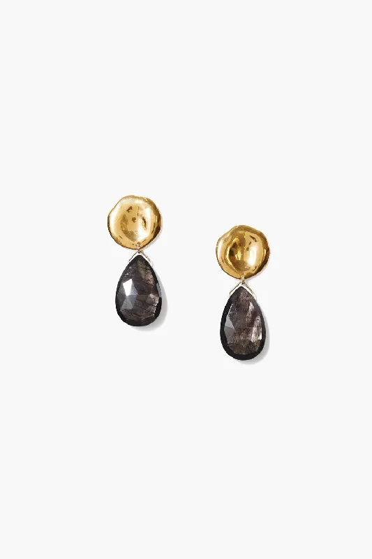 Yasmine Coin Drop Earrings Hypersthene