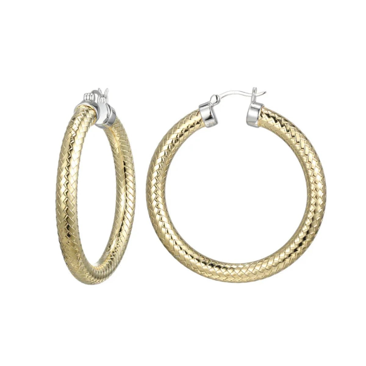 YGP Sterling 45MM Mesh Hoop Earring