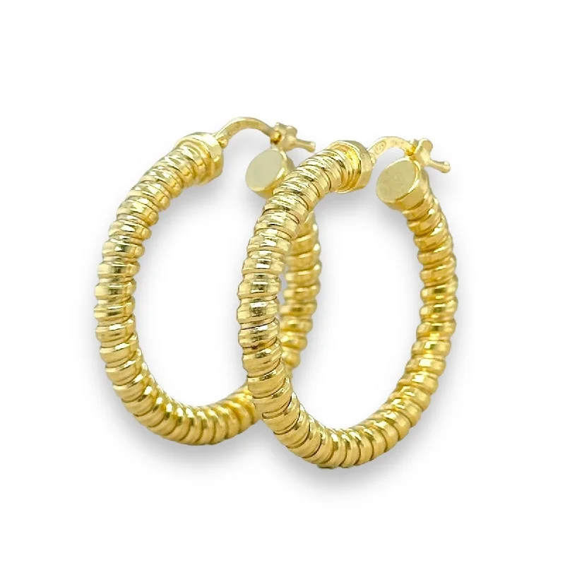 YGP Sterling Tubugas 30MM/4MM Hoop Earring