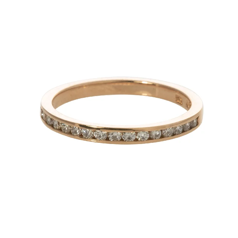 .25ctw Diamond Channel Set 14K Yellow Gold Halfway Band