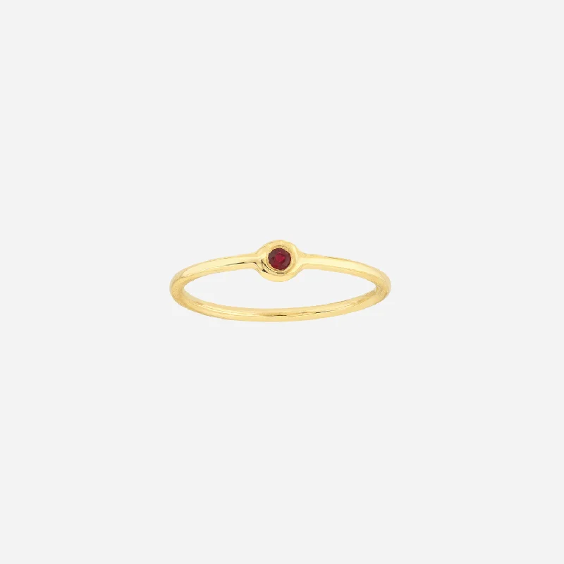 Ruby Bezel Ring