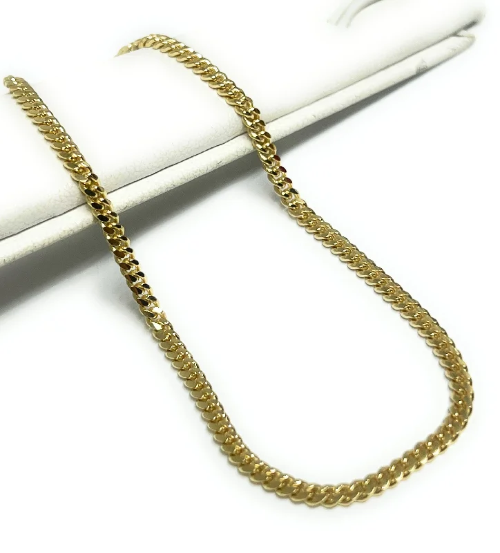 10k Solid Gold Yellow Miami Cuban Link 7-8 INCH 3MM Brracelet (FULL SOLID STYLE)