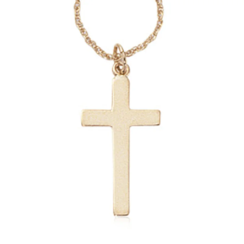 14k Gold Cross Pendant Necklace