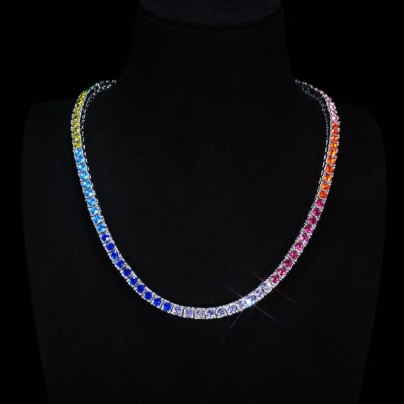 4mm Colorful Iced Dookie Rope Chain