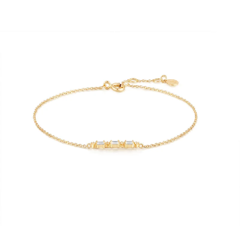 Amelia | White Sapphire Baguette Bracelet