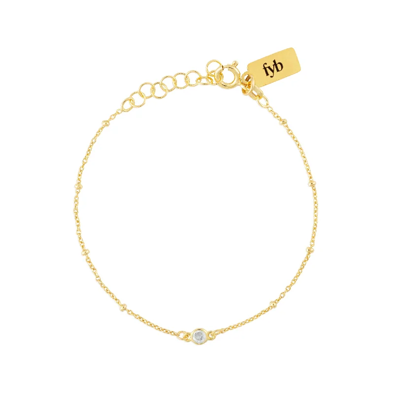 APRIL BIRTHSTONE BRACELET GOLD