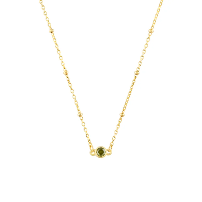 AUGUST BIRTHSTONE NECKLACE GOLD