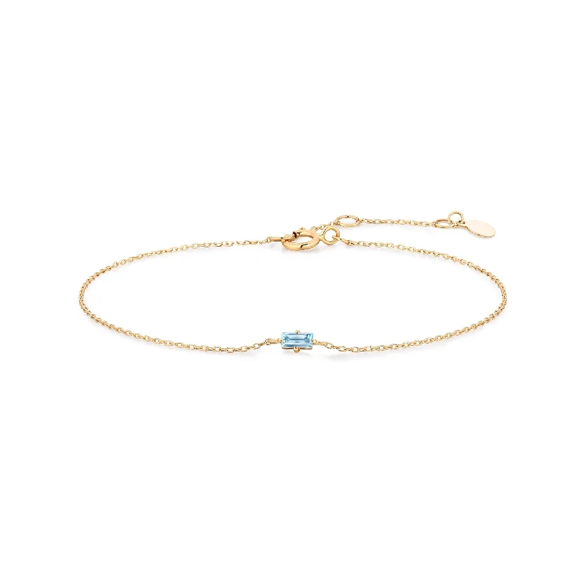 AZURE | Aquamarine Baguette Bracelet