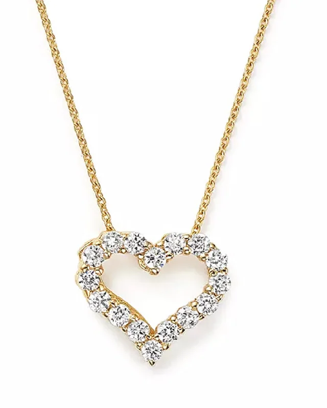 Bremer Jewelry 14K Yellow Gold Diamond Heart Necklace (2.00ctw)