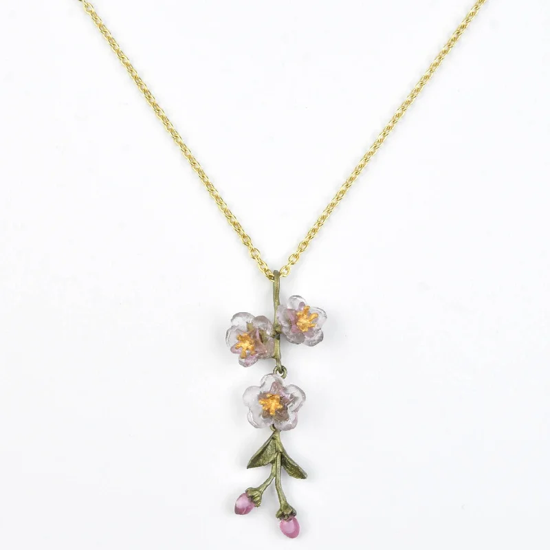 Dainty Peach Blossom Necklace