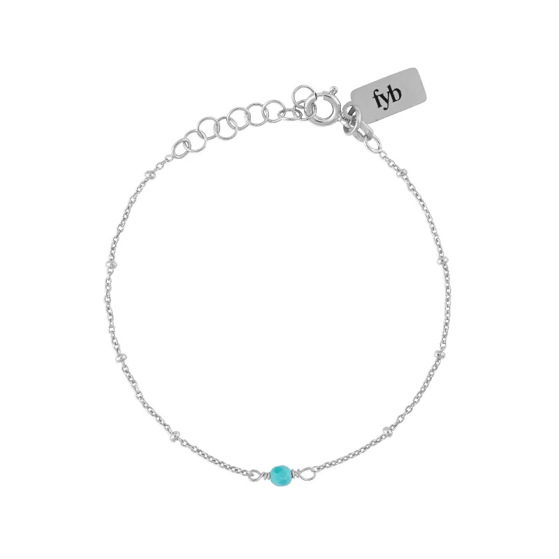 DECEMBER BIRTHSTONE BRACELET SILVER